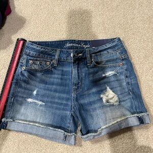 Ripped American Eagle denim shorts